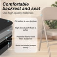 thumbnail image 4 of YLGJ Metal Folding Chairs Set of 6, PU Padded Stackable Gray, 4 of 7