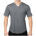 thumbnail image 2 of asjyhkr Gym T Shirts for Men V Neck Short Sleeve Stretchy Quick Drying Summer Basic Solid Tshirts, 2 of 8