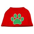 thumbnail image 1 of Green Swiss Dot Paw Screen Print Shirt Red Xs (8), 1 of 1