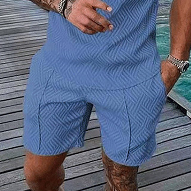 TopLLC Mens Shorts, Men pants Men's Cotton Elastic Drawstring Color Sports Pocket Shorts