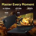 thumbnail image 3 of Lenovo Legion Pro 7 16 Pouces WQXGA 240Hz Ordinateur Portable de Jeu, Intel i9-14900HX, 64 Go DDR5, 4 To PCle SSD, GeForce RTX 4080, Clavier Rétroéclairé RGB, Caméra FHD, Wi-Fi 6E, Win 11, Noir, Station d'Accueil 256 Go, 3 of 9