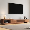 thumbnail image 1 of NessCarsti Mid-Century Modern TV Stand for 100" TVs, 78.54"-103"Walnut Console with Storage, 1 of 10