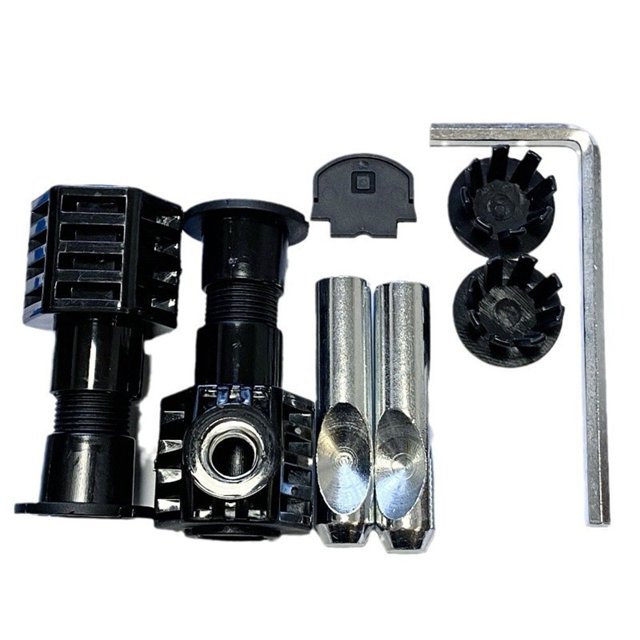 Ensemble Complet pour Fixation de Toilette Kit d'Installation en Plastique et Acier Inoxydable Kit de Fixation de Toilette Construction en Plastique Robuste