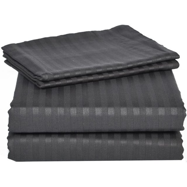 1000 Thread Count 3 Piece ( 1-Fitted Sheet + 2 - Pillow Cases ) Fitted Sheet 12 Inch Deep Pocket 100% Egyptian Cotton