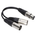 thumbnail image 1 of Audio Balanced Cable, Stable Performance XLR Female To Dual XLR Male Cable Professional Noise Suppression Double Head  For Audio Adapter Black, 1 of 8