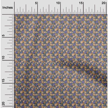 oneOone Cotton Poplin Twill Olive Green Fabric Florals Fabric For Sewing Printed Craft Fabric By The Yard 56 Inch Wide-4BQ