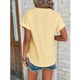 thumbnail image 4 of Hauts à Manches Courtes pour Femmes Mode Printemps/été Décontractée Ample Col Rond Manches Courtes Haut pour Femmes Aguichant Hauts d'Été pour Femmes Hauts à Manches Courtes T-Shirts pour Femmes Mode, 4 of 7
