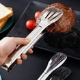 thumbnail image 1 of Food Tong Non-stick Easy to Clean Stainless Steel Long Handle Cooking Clamp Kitchen Tools, 1 of 7