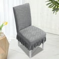 thumbnail image 4 of EGNMCR Home Decor, Short Skirt Home Chair Covers Cushion Backrest One Dining Chair Covers Universals Stool Covers Seat Covers Stretch Dining Table Chair Covers Cover Cover Flock Stools Cover Cover, 4 of 6