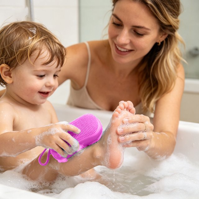 Outdor Uonlitech Silicone Shower And Facial Cleansing Brush With Hanging Rope Soft Cleansing Scrub Brush For Showering And Facial Exfoliation And Scrub