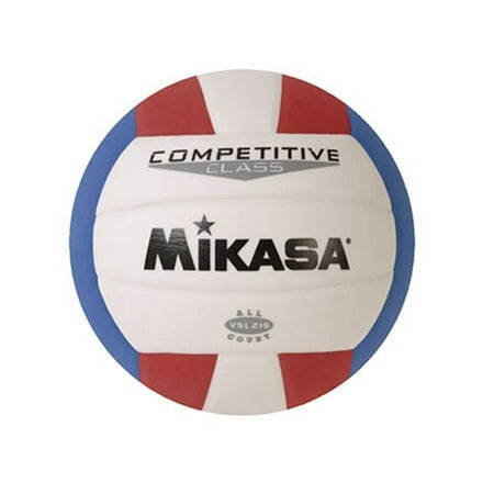 Mikasa Compétitive Volleyball de Classe en Rouge, Blanc et Bleu. Comprend une Housse en Cuir Synthétique durable Convenant à Tous les Terrains, Y Compris les surfaces de Sable, de Bois et d'Asphalte. Volleyball Taille Officielle 5 Conçu pour un Usage Récréatif Intérieur et Extérieur. Comprend une Carrosserie Enroulée en Nylon pour la Durabilité et une Sensation Douce, avec une Vessie en Butyle Renforcée pour une Rétention d'Air durable. le Ballon Est Vendu Gonflé; Pompe Non Incluse.