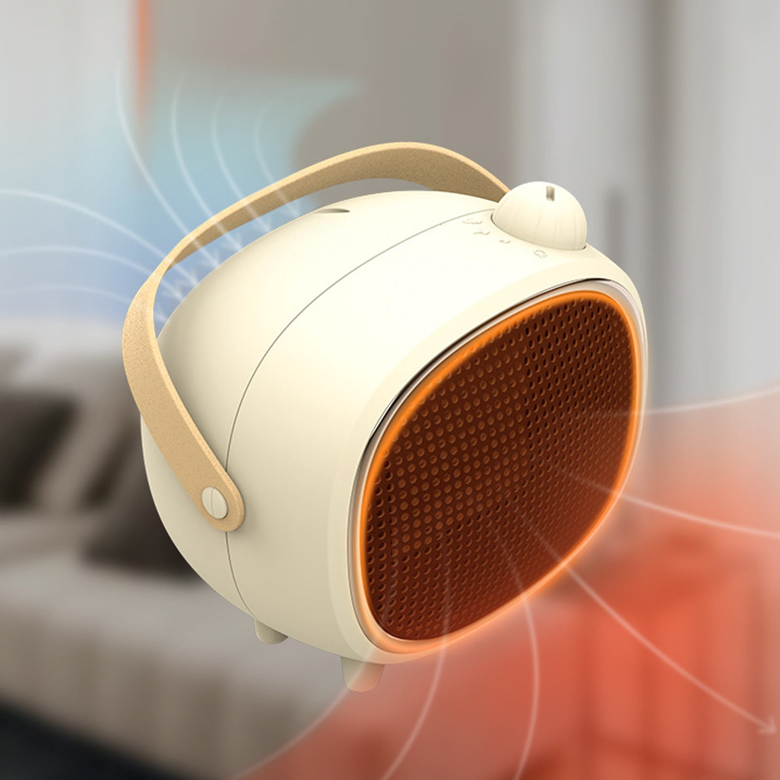 Portable Space Heater Natural Wind Fast Heating Small Space Heater With Tip Over And Overheat For Bedroom Room Desk And Indoor Use Camping Heaters Utility Heater Dog Heater