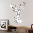 thumbnail image 3 of Decodeary Self Adhesive 3D Deer Head Mirror Wall Sticker For Easy Application gold XXL 1Set, 3 of 6