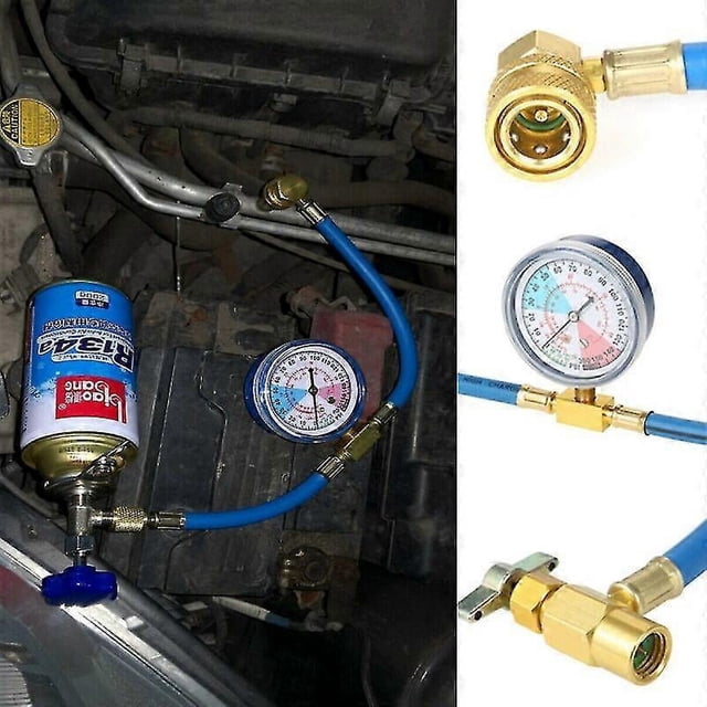 R134a Car Refrigerant Gas Refill Tool With Pressure Gauge Air Conditioning Refrigerant