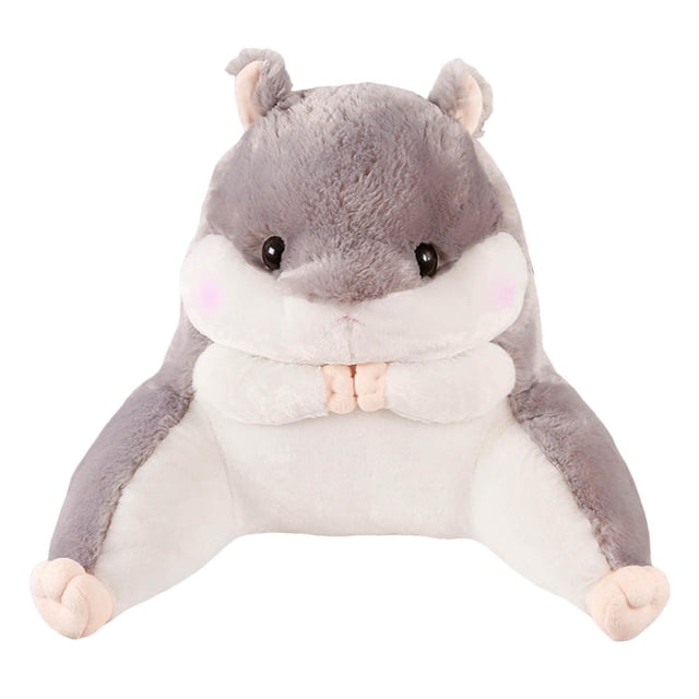 Soft Hamster Reading Pillow With Arms For Kids Teens And Adults Comfortable Backrest Support For Bed Chair Sitting
