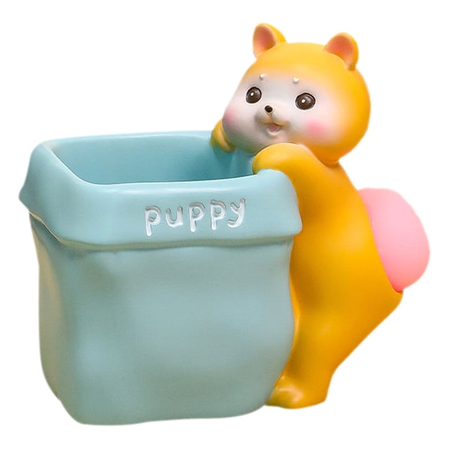 Trendy Tool Kit for Home, Cute Pet Themed Creative Pen Holder Made Of Resin Material with Various Cute Shapes Suitable for Desktop Storage Suitable for and Study Home Decoration