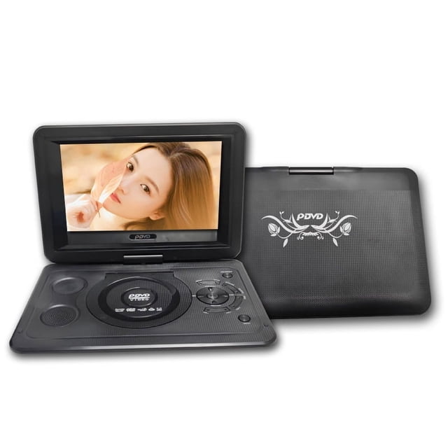 13 Inch HD Portable Rotating Screen Smart TV VCD DVD Player Mini TF Card USB Video Rechargeable Television ,Swivel Screen