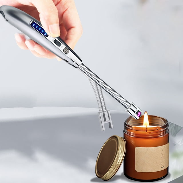 weibbin Candle Lighters, USB Rechargeable Lighter Windproof Long Lighter Camping Lighter Grill Lighter For Party