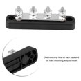 thumbnail image 4 of Ground Distribution Block, Bus Bar Terminal Silver Black AC 300V DC 48V Brass 4 Studs Rust Proof  For Truck For  For Boat, 4 of 8
