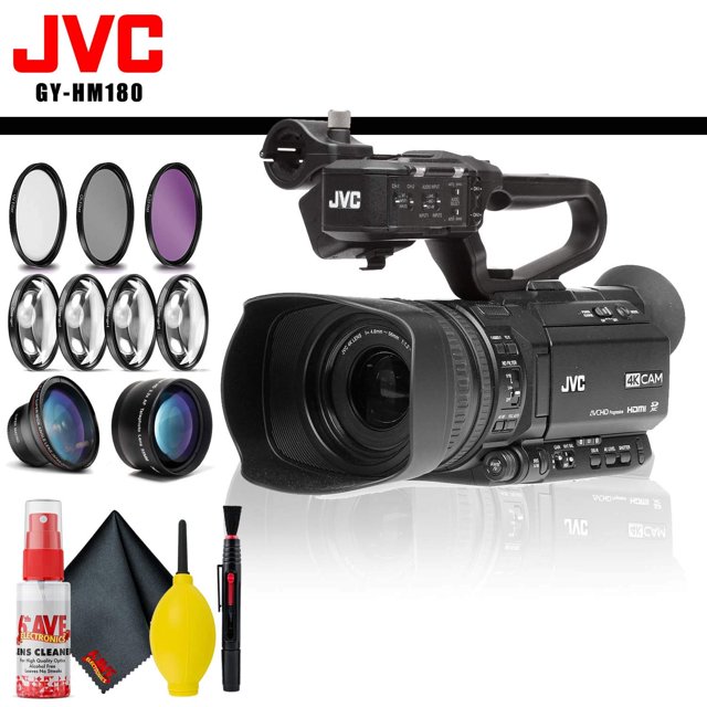 JVC Ultra HD 4K Caméscope avec HD-SDI + Kit de Filtre + Kit de Nettoyage