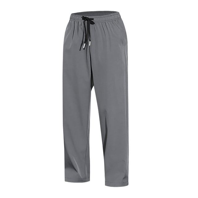Kcodviy Men's Summer Casual Lace Elastic Pants for Men Trouser Up Pocket Solid Color Track Pants Short Pants