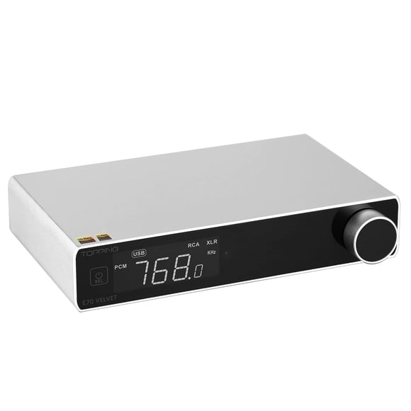 TOPPING E70 Velvet Amplificateur de Casque dac, Bluetooth 5.1, Puce dac AK4499EX, Comprend une interface à Déclencheur 12V, Entrée USB Prêt à l'Emploi, Noir
