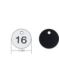 thumbnail image 2 of ORUYROP Plastic ID Number Tags Engraved Tags Key Tags Without Key Rings (101-200, White), 2 of 6