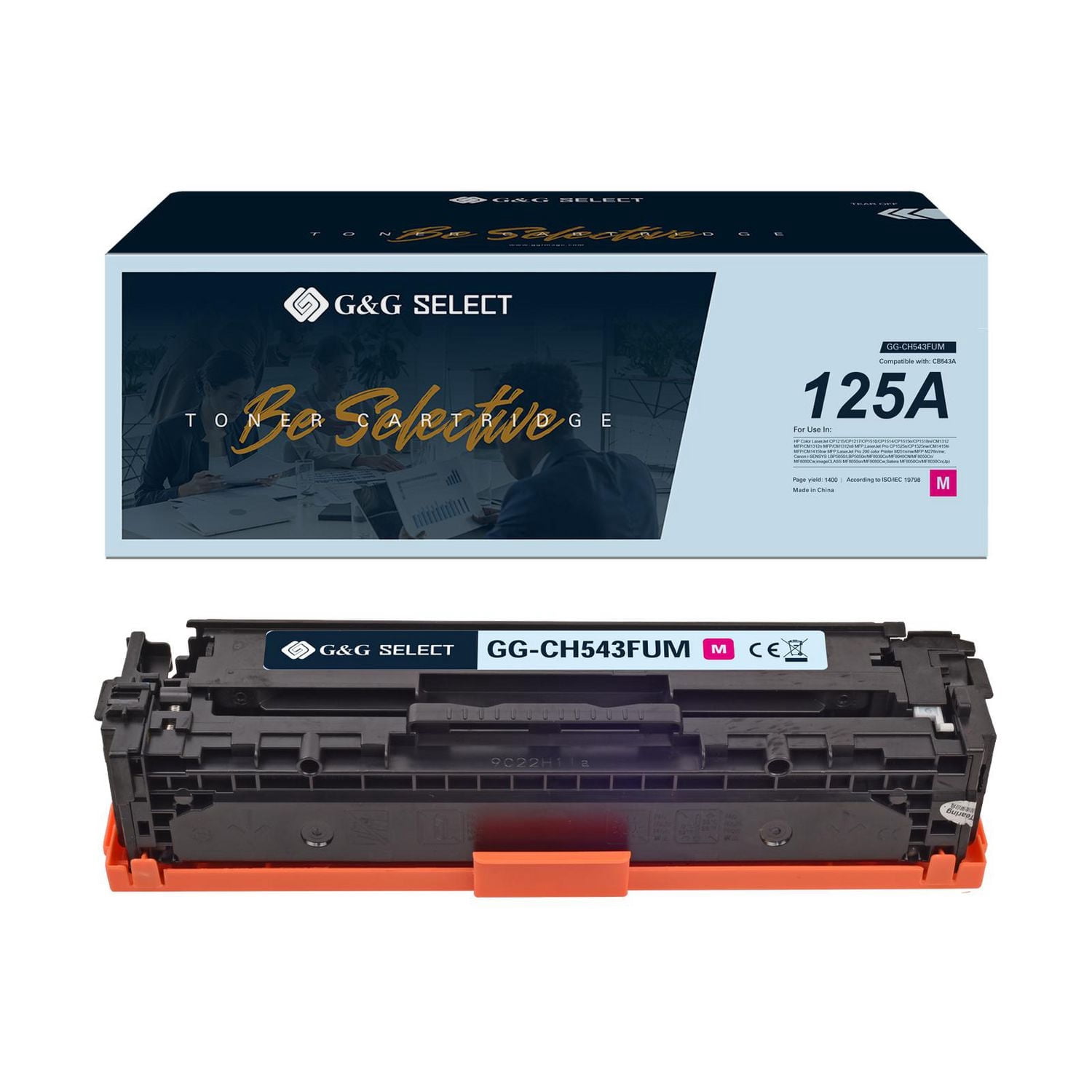 G&G Select HP CB543A cartouche de toner magenta remise à neuf