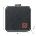 thumbnail image 2 of Support De Pot En Denim Noir Avec Badge En Cuir - Ensemble De 4, 2 of 2