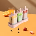 thumbnail image 1 of Kit de Moules à Glaces pour Crèmes Glacées Maison - Bac de Congélation en Plastique avec Système de Démoulage Facile, Grille à Glaçons, Rose, JKODE, 1 of 9