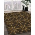 thumbnail image 3 of Ahgly Tapis Rond Lavable en Machine Intérieur Transitionnel Rouge Brun, 6 Pieds Rond, 3 of 7
