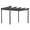 Grey, variant on Gymax 10 x 13ft Outdoor Aluminum Retractable Pergola Canopy Shelter Grape Trellis Gray