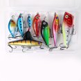 thumbnail image 1 of 8 Pcs Kit d'Appâts Durs pour la Pêche Minnow Popper Leurres Coulants pour Eau Douce/salée, 1 of 10