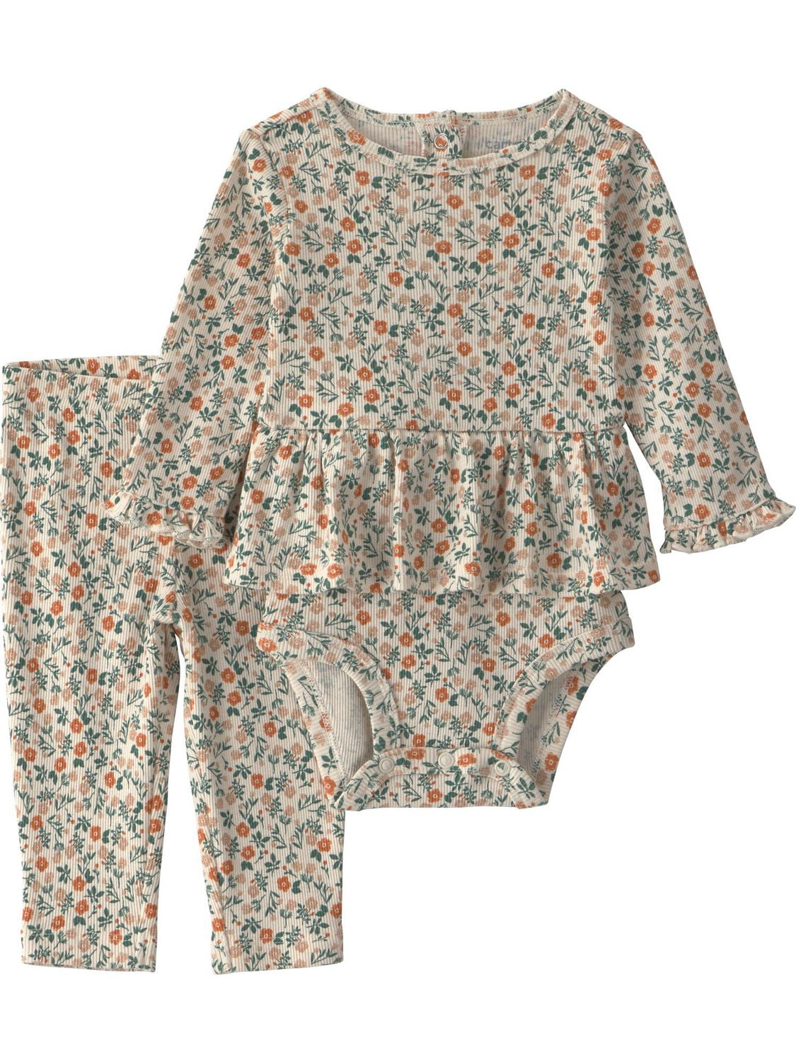 Carter's Child of Mine Baby Girl 2-Piece Bodysuit Pant Set