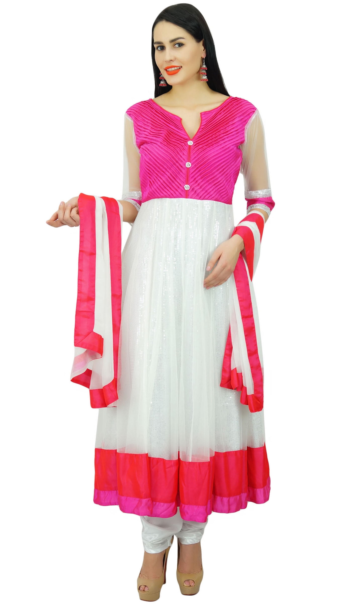 Atasi Womens Anarkali Salwaar Suit Set with Dupatta Readymade Party Custom Dress