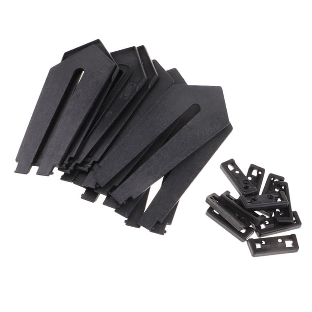 simhoa 10 Pcs Plastic Display Stand Easel Plate Display Photo Holder Stand for Display Black 180x75x6mm
