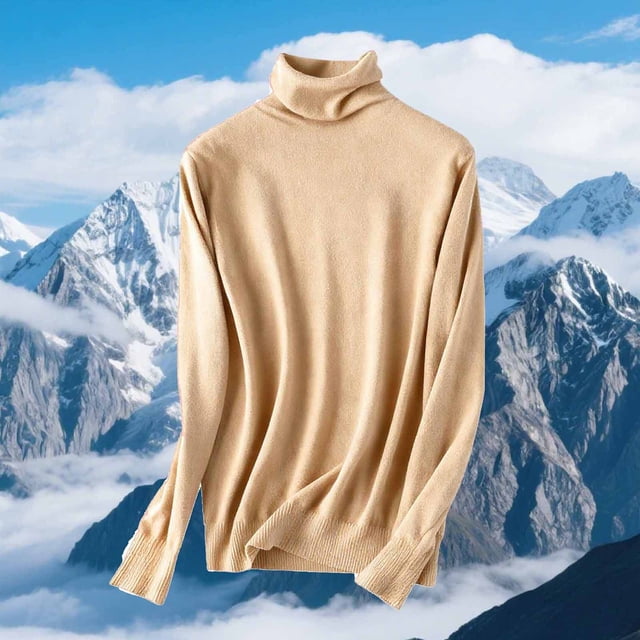 Ailaofu Chandail à Col Roulé pour Femmes Manches Longues Décontracté Automne Hiver chandail Tricoté