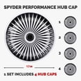 thumbnail image 3 of 17in Stylish Hubcaps Set Wear Proof ABS Universal Fit Snap On Rim Covers, 3 of 7
