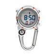 thumbnail image 1 of jinwen Carabiner Watch Clip Electronic Watch with Alarm Clock Unisex Accurate Date Week Orange, 1 of 9