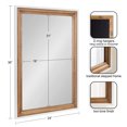 thumbnail image 2 of Kate and Laurel Ellison Transitional Two-Tone Rectangle Wall Mirror, 24 x 36, Rustic Brown and White, Modern Rectangular Wooden Bathroom Mirror for Vanity with Traditional Stepped Frame, 2 of 8