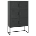thumbnail image 1 of vidaXL Haut Buffet Noir 80x35x135 cm Acier, 1 of 5