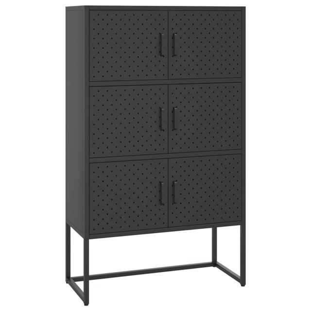vidaXL Haut Buffet Noir 80x35x135 cm Acier