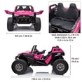 thumbnail image 4 of VOLTZ TOYS UTV 24 V pour Enfants à 2 Places - Buggy des Dunes Tout-Terrain Réaliste avec Pneus EVA, Suspension à Ressorts, Télécommande et Musique - Rose, 4 of 7