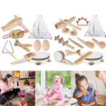 thumbnail image 1 of AMERTEER 11Pcs/7Pcs Wooden Percussion Instruments Toy With Storage Bag Preschool Educational Music Gift, 1 of 6
