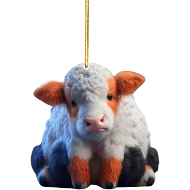 Dvkptbk Inflatable Yard Decorations Cute Cow Car Pendant Home Tree Decoration, Christmas Tree Ornament, Home Decor 1PC Home Decor on Clearance