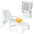 thumbnail image 2 of Gymax Chaise Longue de Patio Réglable, Chaise Longue Pliante Inclinable avec Roues, 2 of 10