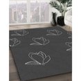 thumbnail image 3 of Ahgly Tapis d'Intérieur Lavable en Machine Carré Noir Charbon, 3 Pieds Carré, 3 of 7