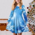 thumbnail image 2 of Splozh Robe de Noël pour Fille Robe de Noël pour Fille Imprimé Bal Fête Fête de Noël Robes pour Fille Violet Pâle, 5-6 Ans, 2 of 5