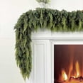 thumbnail image 4 of Leutsin Christmas Cedar Garland ,Artificial Green Cedar Garland, Faux Cedar Pine Needles Garland for Home Fireplace Indoor Outdoor Holiday Party Decoration 5.9ft, 4 of 9