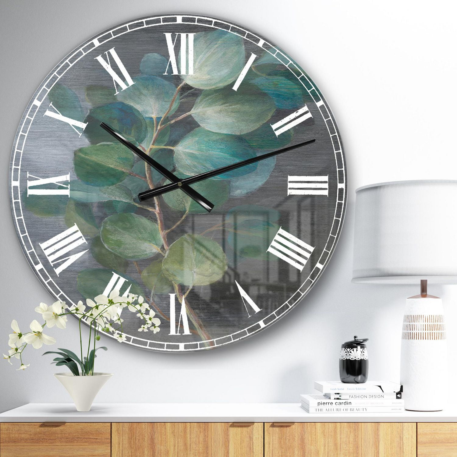 Designart Feuilles fraîches je horloge murale